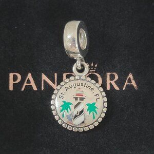 Pandora St. Augustine Florida Lighthouse Dangle Charm S925 Silver with box